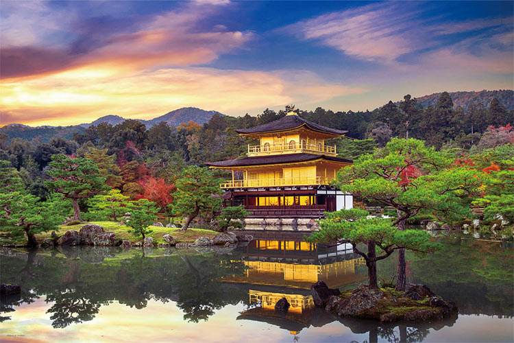 【完成品・額付き】京都　天空物語　月夜に咲く光るパズル1000ピース 月夜に咲く（京都） / ジグソーパズルやのまん通信販売