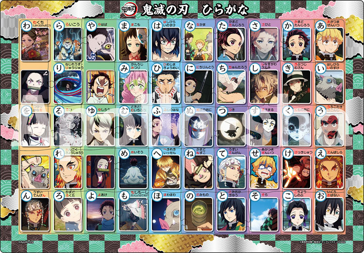 商品名鬼滅の刃 ひらがな ピース数50 サイズ26×37.5cm 品 番APO-25-143 メーカーエポック社 商品説明こちらの商品はアウトレット品になり返品交換不可となります。 パッケージにキズ・汚れ・へこみ・色やけや、サービスカードの期限切れ・のりが固まって使えない等があり、贈り物等には適しませんのでご注意ください。 古い商品の場合にはメーカー様でのピース不足対応などもできない場合がございますのでご了承ください。 鬼滅の刃のキャラクターで楽しくひらがなを覚えられます！ 年齢・成長にあわせてステップアップ！ アポロ社の「ピクチュアパズル」は1952発売以来のロングセラーです。 パズルは遊びの中で、自然に思考や発想、手先の器用さを養える玩具です。 この「脳の発達を促す」ピクチュアパズルは文字・言葉、形・数、そして生活・社会のルールを学べるエデュケーショナル要素を盛り込むことでお子様の年齢に応じた学習を提供します。 楽しみながら必要な能力を身につけ、さらなる能力アップがはかれるパズルです。 シート内容：文字のなぞりがき おかたづけ袋つき 対象年齢：5歳以上 (c)吾峠呼世晴／集英社・アニプレックス・ufotable 発売元　エポック社　　販売元　アポロ社 ※画像転用防止のため、商品画像を加工し文字を入れております。実際の絵柄には文字は含まれておりません。 補 足【子供用パズル】【板パズル】【ピクチュアパズル】【まなび脳】【対象年齢5歳以上】【アニメ】【鬼滅の刃】【-108】【202105】【終売】【特価6】【色：グリーン】【色：ブラック】