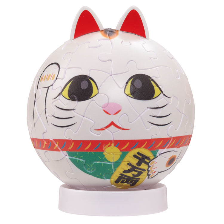 ●予約　ジグソーパズル パズころりん　招き猫白 60ピース YAM-2003-527 パズル Puzzle ギフト 誕生日 プレゼント