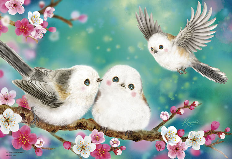 ●予約　ジグソーパズル シマエナガ 早春のささやき(原井加代美) 300ピース BEV-300-197 パズル Puzzle ギフト 誕生日 プレゼント 誕生日プレゼント