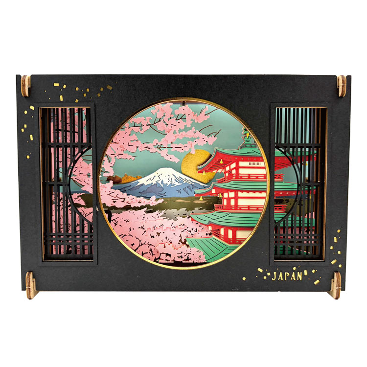 窓から望む富士山と桜 ENS-PT-WL33 雑貨 PAPER THEATER ペーパー シアター ギフト 誕生日 プレゼント 誕生日プレゼント クラフト ホビー
