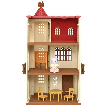 【あす楽】 おもちゃ ハ-49 シルバニアファミリー 赤い屋根のエレベーターのあるお家(ラッピング対象外) 誕生日 プレゼント 子供 女の子 3歳 4歳 5歳 6歳 ギフト お人形 シルバニア