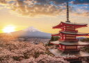 ジグソーパズル YAM-05-1023　風景　春暁の富士山と桜 （山梨） 500ピース パズル Puzzle ギフト 誕生日 プレゼント