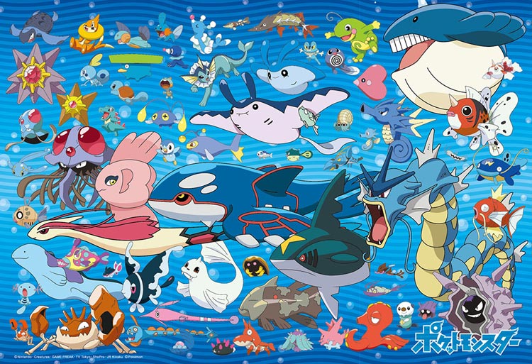 ジグソーパズル ポケモン大集合！ ～ みずタイプ編 ～ 100ピース ポケットモンスター BEV-100-023 ［CP-CH］ パズル Puzzle ギフト 誕生日 プレゼント あす楽対応のサムネイル