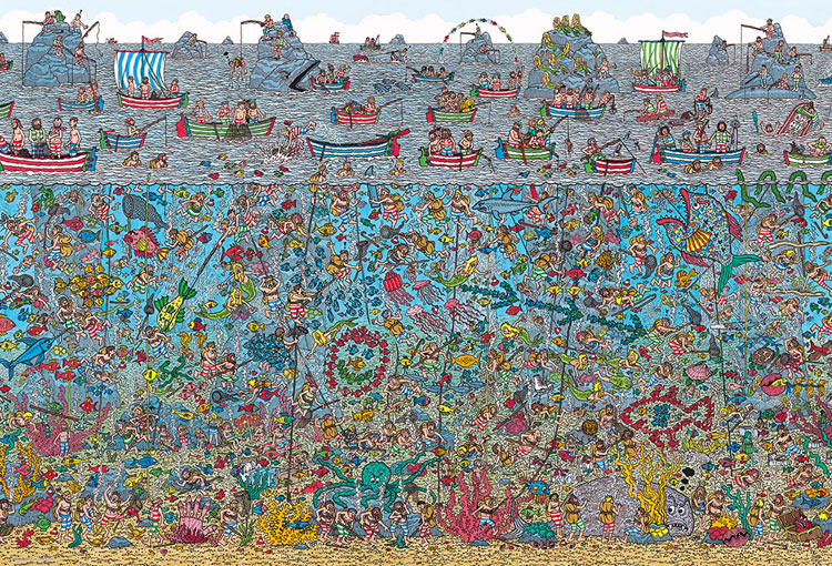 ジグソーパズル Where's Wally? 深海のダイバー(ウォーリーをさがせ) 2000ピース BEV-S92-504 パズル Puzzle ギフト 誕生日 プレゼント 誕生日プレゼント あす楽対応