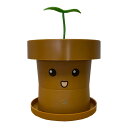 雑貨 TEN-T-EN04　Talking flower pot（トーキングフラワーポット） ブラウン 雑貨 文具 ギフト 誕生日 プレゼント 誕生日プレゼント