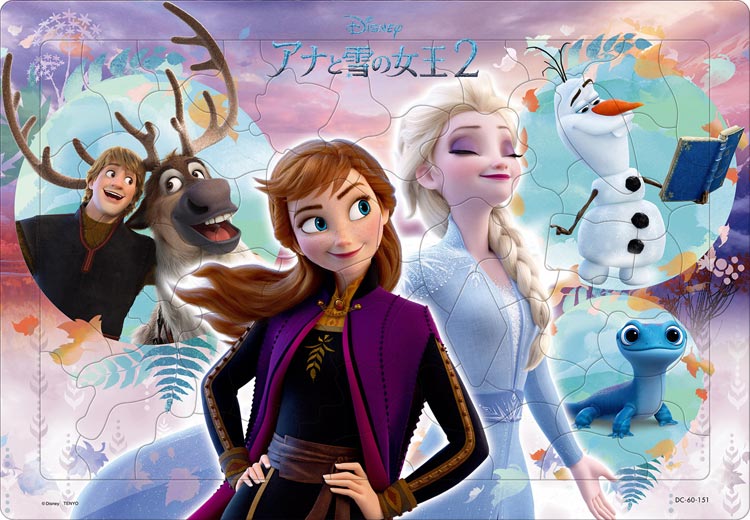チャイルドパズル TEN-DC60-151　ディズニー　こころはひとつ（アナと雪の女王2）　60ピース 60ピース ディズニー TEN-DC60-151 パズル Puzzle 子供用 幼児 知育玩具 知育パズル 知育 ギフト 誕生日 プレゼント 誕生日プレゼント あす楽対応のサムネイル