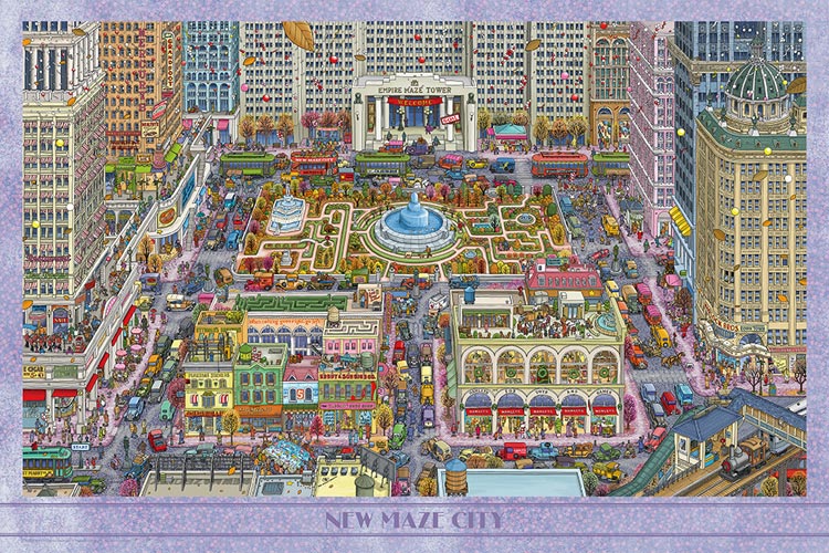ジグソーパズル ニュー・メイズ・シティ 1000ピース カミガキヒロフミ YAM-10-1382 パズル Puzzle ギフト 誕生日 プレゼント