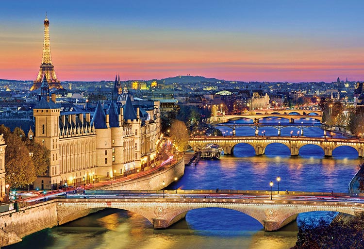 ジグソーパズル 夕暮れのセーヌ川 1000ピース BEV-M81-617 ［CP-HI］ パズル Puzzle ギフト 誕生日 プレゼント...