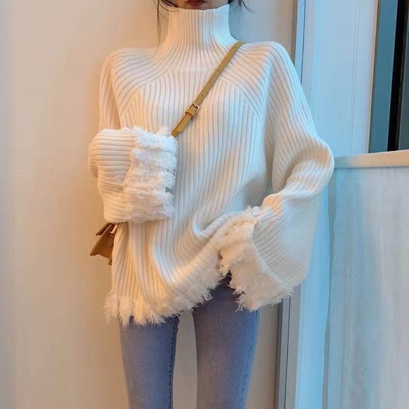 乐天商城 - セーター ニット トップス プルオーバー 送料無料 レディース かわいい 大人可愛い きれいめ 上品 こなれ感 シンプル カジュアル 主役級 存在感 個性的 ガーリー レトロ デート お出かけ 体型カバー コーデ S M L XL 2XL セーター ホワイト ピンク ベージュ ブルー ブラック