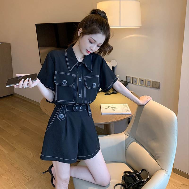 セットアップ シャツ トップス パンツ ボトムス ショート丈 送料無料 半袖 前開き ボタン ウエストゴム レディース かわいい 大人可愛い きれいめ 上品 こなれ感 シンプル カジュアル 主役級 存在感 個性的 ラフ クラシカル デート お出かけ セットアップ L XL 2XL 3XL 4XL