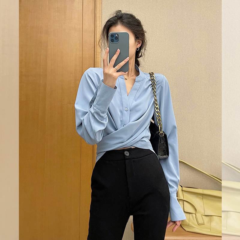 シャツブラウストップス送料無料長袖...