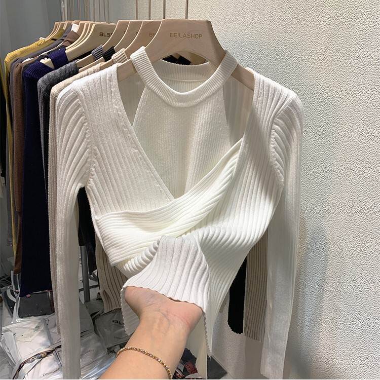 セーター ニット トップス キャミソール プルオーバー セット 送料無料 レディース かわいい 大人可愛い きれいめ 上品 こなれ感 シンプル カジュアル 主役級 存在感 個性的 フェミニン ガーリー デート お出かけ コーデ セーター S M L ホワイト グレー カーキ ブラック 秋