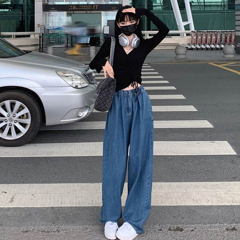 パンツ ボトムス ワイド スキニー デニム Gパン ジーンズ 送料無料 ハイウエスト ポケット レディース かわいい 大人可愛い きれいめ 上品 こなれ感 シンプル カジュアル 主役級 存在感 個性的 ラフ クール OL ママ デート お出かけ パンツ ブルー S M L XL 2XL 3XL 4XL 5XL