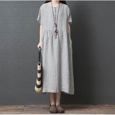 ワンピース ロング丈 半袖 クルーネック 前開き ボタン リラックス かわいい 大人可愛い きれいめ シンプル カジュアル上品 おしゃれ 大人可愛い 大人女子 こなれ感 ラブリー ガーリー ママ マタニティ 普段使い ワンピース ダークグレー ライトグレー M L XL 2XL送料無料