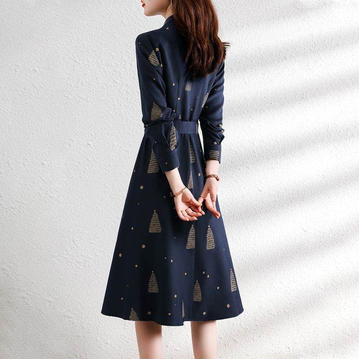 シャツワンピース スカート ひざ丈 送料無料 襟付き 前開き ボタン 長袖 フレア ウエストマーク 脚長 レディース かわいい 大人可愛い きれいめ 上品 こなれ感 シンプル カジュアル 主役級 存在感 個性的 モダン フェミニン デート お出かけ シャツワンピース S M L XL 2XL