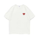 トップス Tシャツ シャツ レギュラー丈 ラウンドネック 綿 夏 プリントTシャツ プリント 半袖 ルーズ XS S M L XL 2XL 3XL 4XL 5XL ホワイト 白 ブラック 黒 アプリコット ピンク 桃色 ミルクブルー 水色 ネイビー 紺 白シャツ 白トップス 袖あり かわいい 大人可愛い