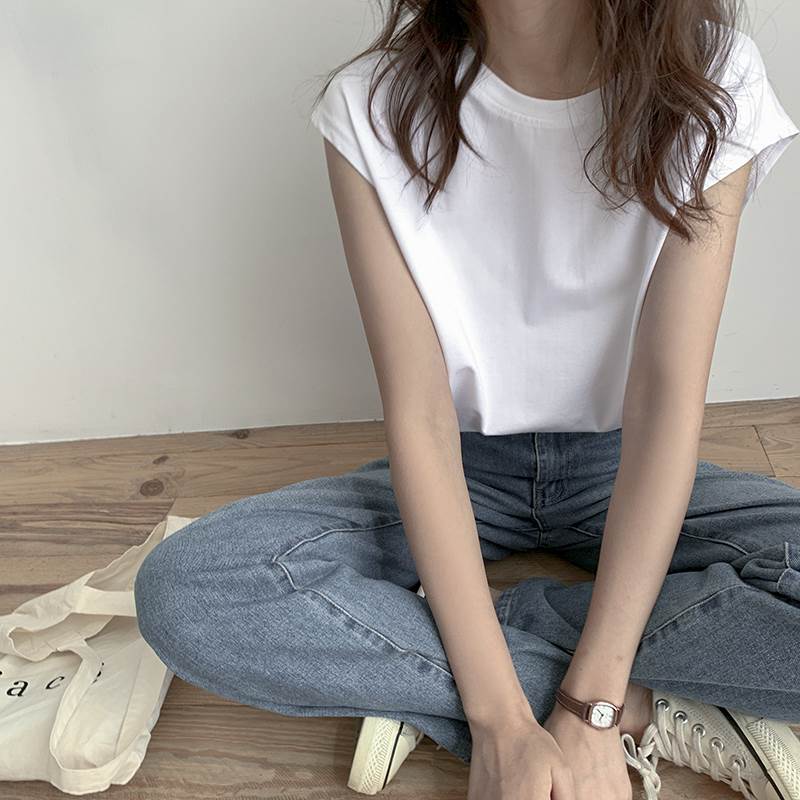 乐天商城 - トップス Tシャツ 半袖 フレンチスリーブ ラウンドネック レギュラー丈 送料無料 個性的 S M L XL 2XL 白 黒 かわいい 大人可愛い きれいめ シンプル 大人 上品 おしゃれ 大人女子 かっこいい カジュアル クール ラフ こなれ感 抜け感 Tシャツ 無地 春 夏 レディース 女性用