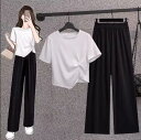 トップス Tシャツ 半袖 ラウンドネック レギュラー丈 アシンメトリー 送料無料 個性的 S M L XL 白 黒 かわいい 大人可愛い シンプル カジュアル 大人 おしゃれ マニッシュ レトロ モダン かっこいい クール 大人女子 こなれ感 抜け感 Tシャツ 無地 春 夏 秋 レディース
