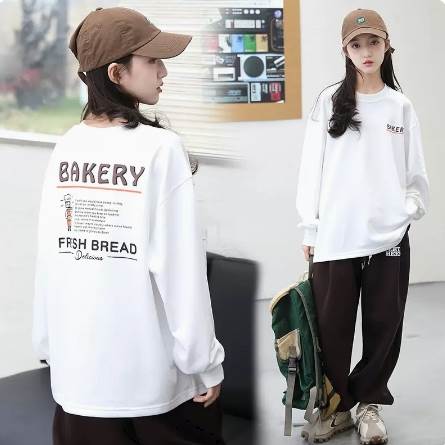 乐天商城 - 子供服 キッズ トップス トレーナー プルオーバー 長袖 ラウンドネック レギュラー丈 送料無料 個性的 140 150 160 170 175 白 黒 かわいい かっこいい カジュアル おしゃれ キュート ボーイッシュ メンズライク モダン シンプル トレーナー プリント 春 秋 冬 レディース