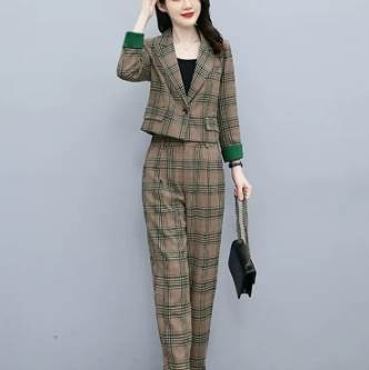 セットアップ ボトムス トップス ジャケット パンツ 長袖 襟付き ショート丈 アンクル丈 ポケット 送料無料 個性的 M L XL 2XL 緑 黒 ..