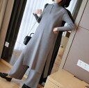 セットアップ ノースリーブ ドロップショルダー L XL 2XL 3XL キーネック デザイン オーバーサイズ ビッグシルエット 美ライン ニュアンス ウエストゴム ストレッチ 2点セット ツーピース カラバリ リラックス 送料無料 個性的 セットアップ かわいい 大人可愛い きれいめ