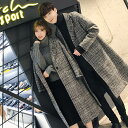 アウター コート ジャケット ユニセックス エレガント S M L XL 2XL 3XL 4XL 5XL チェスターコート ロングコート ストレート ロング 格子柄 長袖 襟付き ストレート かわいい 大人可愛い きれいめ カジュアル 送料無料 個性的 アウター おしゃれ かっこいい レトロ 大人女子(4)