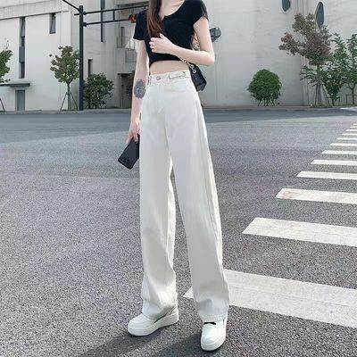 乐天商城 - ボトムス ストレートパンツ デニムパンツ 9分丈 ロング丈 ハイウエスト デニム かわいい 大人可愛い シンプル カジュアル 大人 おしゃれ かっこいい スタイリッシュ 大人女子 こなれ感 ラフ ボーイッシュ スポーティー ガーリー ボトムス XS S M L XL 2XL 白 送料無料 個性的