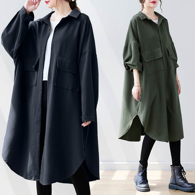 トップスシャツブラウスロング丈長袖...