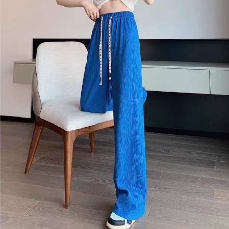 乐天商城 - ボトムス ワイドパンツ ストレート デザイン ウエストゴム 美ライン ニュアンス 伸縮性 送料無料 個性的 ドローコード ストレッチ カラバリ リラックス かわいい 大人可愛い きれいめ シンプル カジュアル 大人 上品 おしゃれ 大人女子 ボトムス こなれ感 ラブリー キュート