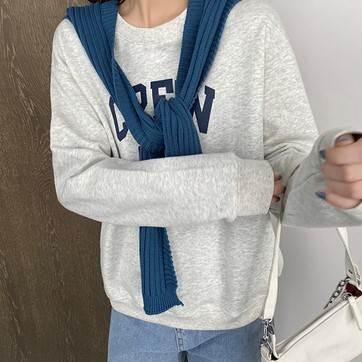乐天商城 - トップス スウェット トレーナー ルームウェア ラウンドネック ドロップショルダー M L 長袖 トンライナー ゆったり 春 冬 秋 夏 厚手 オールシーズン オーバーサイズ 大きいサイズ 襟なし ワイド かわいい リラックス 送料無料 個性的 トップス カジュアル 大人 おしゃれ