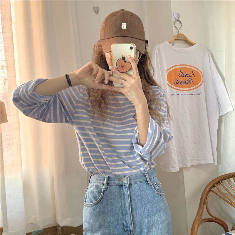 乐天商城 - トップス カットソー プルオーバー ロングT 長袖 ストライプ ボーダー ラウンドネック S M L XL ストレート かわいい 大人可愛い きれいめ シンプル カジュアル おしゃれ かっこいい 大人女子 こなれ感 ラフ ラブリー 送料無料 個性的 トップス キュート ガーリー モダン