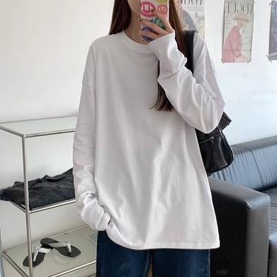 乐天商城 - トップス Tシャツ 長袖 クルーネック 無地 デザイン オーバーサイズ S M L XL 2XL 3XL ビッグシルエット 美ライン ニュアンス カラバリ かわいい 大人可愛い きれいめ シンプル カジュアル おしゃれ 大人女子 こなれ感 送料無料 個性的 トップス ラブリー キュート ガーリー