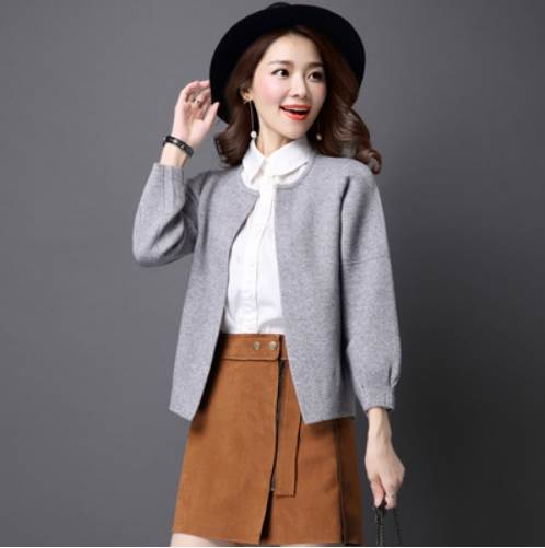 Nylon, Rayon, Polyester - トップス ニットカーディガン セーター カーディガン ショート丈 ルーズ 長袖 無地 スクープネック ゆったり 通勤 S M L XL 2XL 3XL 大きいサイズ カラバリ サイズ豊富 存在感 主役級 秋 ショート 袖あり かわいい 送料無料 個性的 トップス 大人可愛い きれいめ シンプル