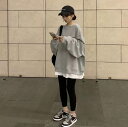 トップス スウェット 長袖 クルーネック オーバーサイズ ビッグシルエット 美ライン S M L XL 2XL ニュアンス 裏起毛 リラックス かわいい 大人可愛い きれいめ シンプル カジュアル 大人