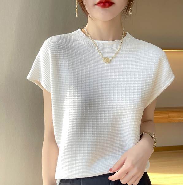 乐天商城 - トップス カットソー 半袖 ハイネック 美ライン ニュアンス ワッフル カラバリ かわいい 大人可愛い S M L XL 2XLきれいめ シンプル カジュアル おしゃれ 大人女子 こなれ感 ラブリー キュート ガーリー エレガント 送料無料 個性的 トップス モダン 主役級 存在感 抜け感