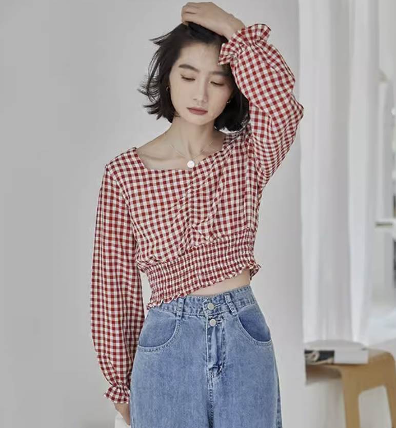 ブラウスシャツトップスプルオーバー...