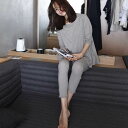 セットアップ ルームウェア アンクル丈 パンツトップス ナイトウェア 送料無料 長袖 部屋着 フリル レディース かわいい 大人可愛い きれいめ 上品 こなれ感...