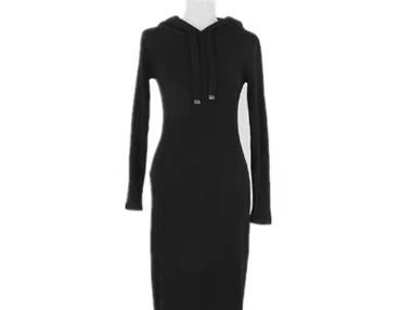 ワンピース スカート ロング丈 パーカー 送料無料 フーディー 長袖 細身 タイト ストレッチ レディース かわいい 大人可愛い きれいめ こなれ感 シンプル カジュアル 主役級 存在感 個性的 ラフ かっこいい フェミニン デート お出かけ ワンピース ブラック グレー S M L XL