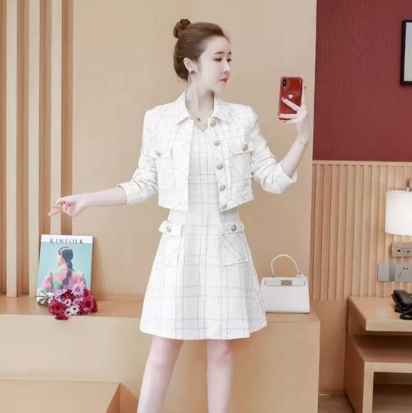 セットアップ ショート丈 ジャケット アウター ワンピース 送料無料 羽織 前開き レディース かわいい ..