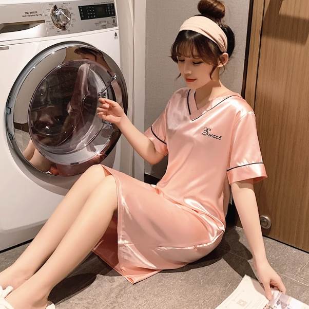 ワンピースひざ丈ルームウェア部屋着...