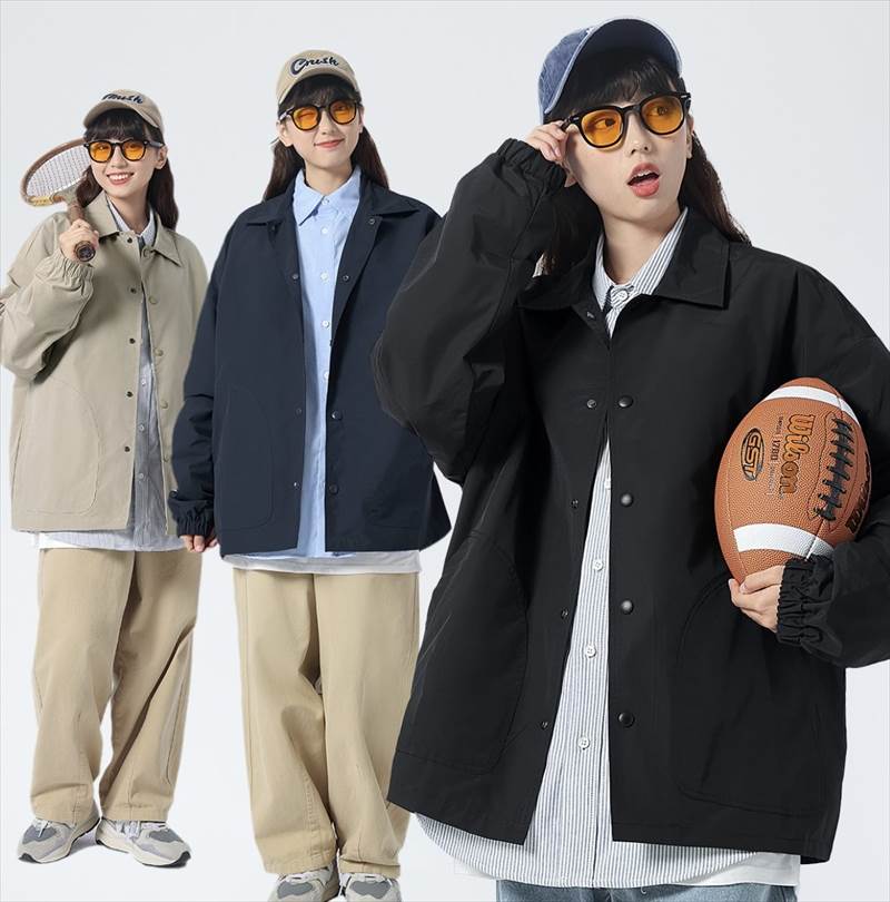 ジャケット アウター ミディアム丈 羽織 上着 送料無料 前開き ポケット ボタン ポロカラー レディース かわいい 大人可愛い きれいめ 上品 こなれ感 シンプル カジュアル 主役級 存在感 個性的 コーデ デート お出かけ ブラック ネイビー カーキ ジャケット S M L XL 2XL