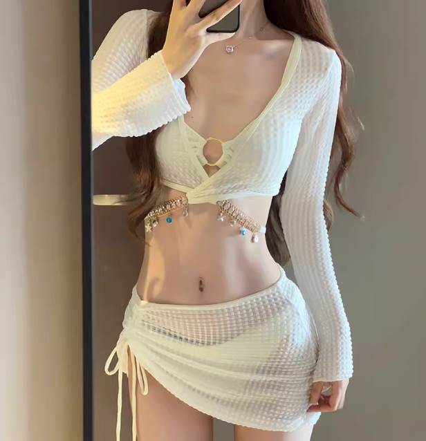 ビキニ 水着 スイムウェア セパレート 送料無料 メッシュ シアー ラインストーン レディース かわいい ..