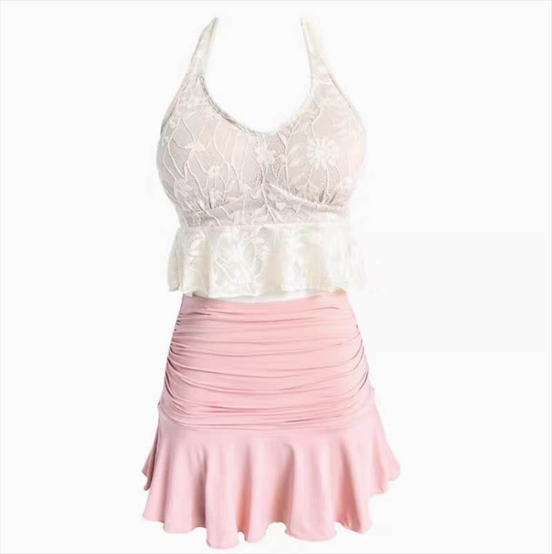 スイムウェア 水着 ワンピース タンキニ 送料無料 フリル 体型カバー レディース かわいい 大人可愛い きれいめ 上品 こなれ感 シンプル カジュアル 主役級 存在感 個性的 セクシー シック 夏 ビーチ プール 旅行 リゾート ガーリー 海 スイムウェア ピンク ホワイト M L