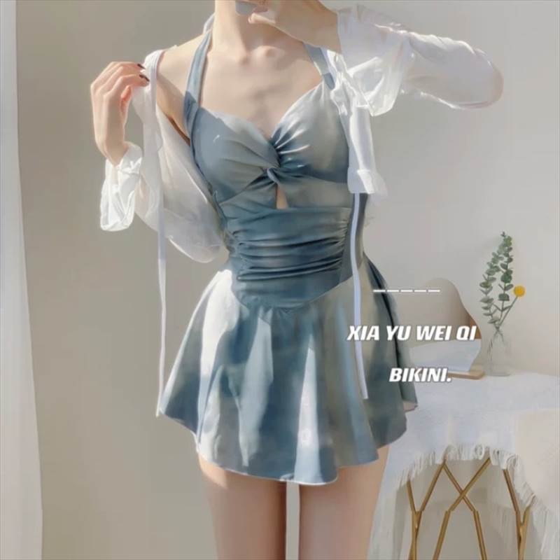 左右胸の大きさが違うのですがどんな水着を選べば良いですか？｜スイムウェア 水着 ワンピース 送料無料 羽織 ホルターネック フリル レース レデ...