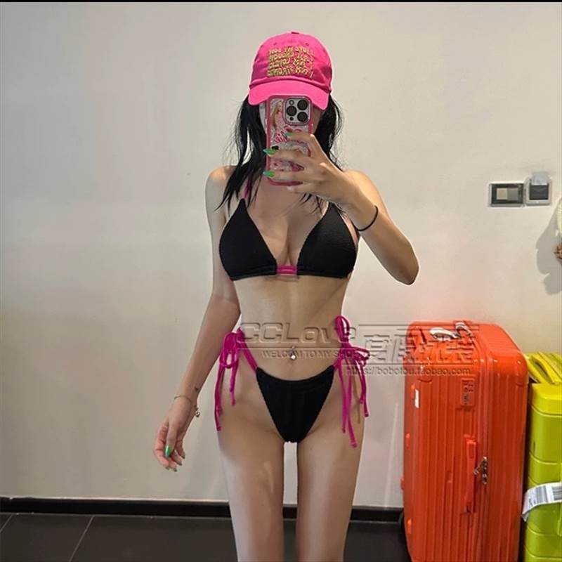 ビキニ 水着 スイムウェア セパレート 送料無料 ホルターネック 胸元 リボン レディース かわいい 大人可愛い きれいめ 上品 こなれ感 シンプル カジュアル 主役級 存在感 個性的 セクシー 夏 ビーチ プール 旅行 リゾート ガーリー 海 キュート ビキニ ブラック S M L モテ