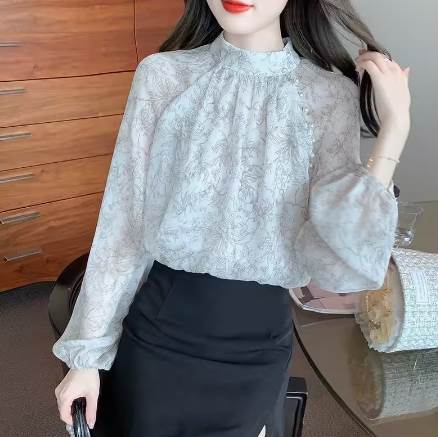 ブラウス シャツトップス 送料無料 シフォン 長袖 ボリューム袖 ホルターネック 透け感 レディース かわいい 大人可愛い きれいめ 上品 こなれ感 シンプル カジュアル 主役級 存在感 個性的 お出かけ エレガント オフィス フェミニン コーデ ブラウス S M L XL 2XL デート