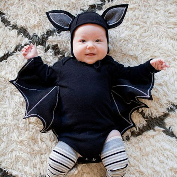 【送料無料】ベビー コスプレ衣装 幼児 男女児兼用 かわいい クリスマス衣装 蝙蝠 コウモリ 赤ちゃん オールインワン…