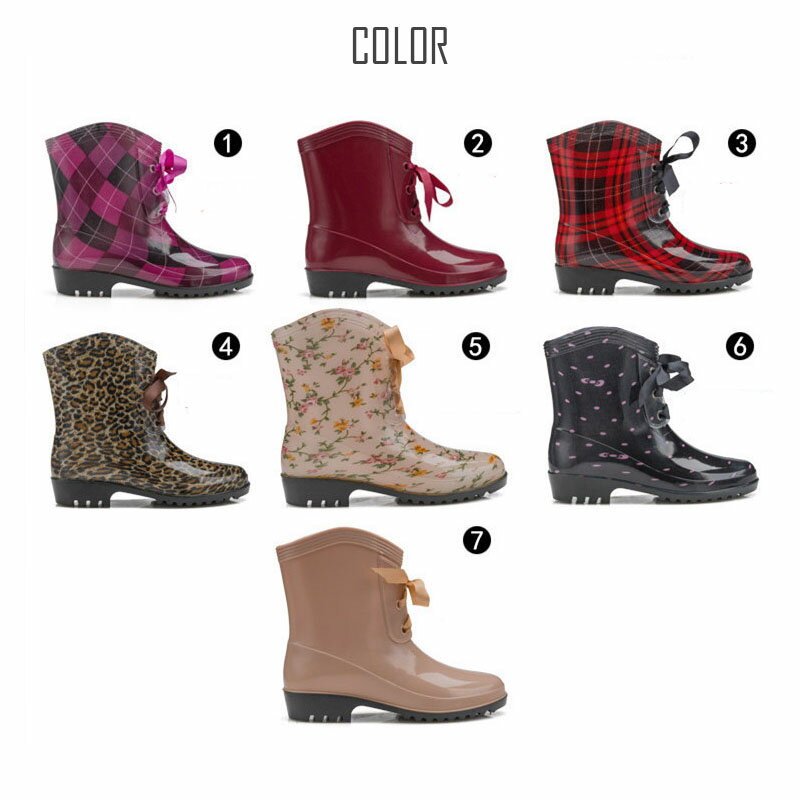 【送料無料】レインブーツ レインシューズ マーティンブーツ リボン付き 長靴 雨靴 可愛い 雨靴 日常着 履きやすい 防滑 晴雨兼用 日常着 通勤 通学 完全防水 梅雨対策