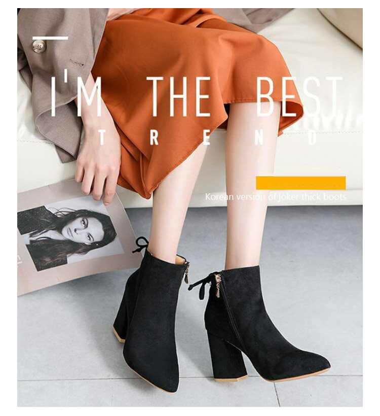 【送料無料】ショートブーツ ウエスタン レディースブーツ ブーツ スエード調 チャンキーヒール あったか ふかふか 防寒 保温 おしゃれ レディース おしゃれ もこもこ 安定感ヒール 袴ブーツ ヒール 長時間 ブーツレディース 疲れない 秋冬